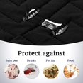 thumbnail image 4 of Reversible Chair Cover Furniture Protector Anti-Slip Couch Cover Water Resistant 2 Inch Wide Elastic Straps Chair Slipcover Pets Kids Fit Sitting Width Up to 21"(Chair, Black/Grey), 4 of 7