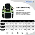thumbnail image 3 of ProtectX High Visibility Long Sleeve Shirts Reflective Hi Vis Safety Shirt for Men Class 3 Construction Shirt 1 Pack Hoodie Black Small, 3 of 6