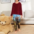thumbnail image 6 of Yiaed Snowy Mountain Photography Bear Print Teenagers' Lounge Pants, Loose PJ Bottoms, Long Pajama Pants for Men-XS(5-6), 6 of 6