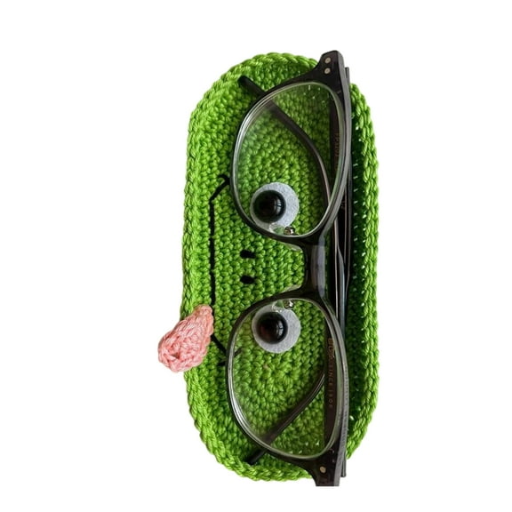 CIYISON Handcrafted Knitted Glasses Stand Animal Theme Crochet Eyeglass Holder Tray Home Decors for Birthday Mother Day Gift