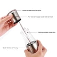 thumbnail image 4 of 2 in 1 Salt Pepper Grinder Set,Stainless Steel Manual Dual Salt Pepper Shakers Spices Mill Kitchen Cooking Tools Accessory,6.8X19cm/2.68x7.48in, 4 of 9