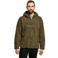 thumbnail image 4 of BRANDIT INDIVIDUAL WEAR Adult Male Hooded Fleece Quarter Zip Pullover, Color: Olive, Size: XXL, 4 of 7