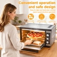 thumbnail image 4 of Large 46L Convection Toaster Oven,9-in-1 Kitchen Countertop Oven with Crispy Roast,Includes 6 Accessories,1500W,Black,Stainless Steel, 4 of 8