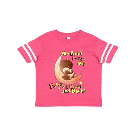 

Inktastic My Aunt Loves Me To the Moon and Back Gift Toddler Boy or Toddler Girl T-Shirt