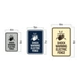 thumbnail image 2 of Signs ByLITA Portrait Round Shock Warning Electric Fence Sign (Ivory/Dark Brown) - Medium, 2 of 5