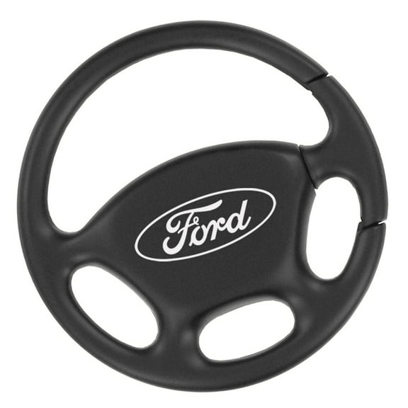 Ford Black Steering Wheel Key Chain Keychain Fob