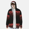 thumbnail image 4 of Kll Red Glitter1 Print Men'S Women’s Upf 50+ Sun Protection Outdoor Hoodie Jacket Long Sleeve Fishing Hiking Performance Shirt- Small, 4 of 8