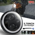 thumbnail image 1 of 5.75" 5-3/4 LED Headlight Angel Eyes Projector For Triumph Rocket III 2004-2018, 1 of 7