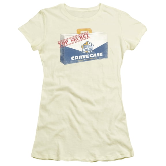 White Castle Crave Case S/S Junior Women's T-Shirt Sheer Cream