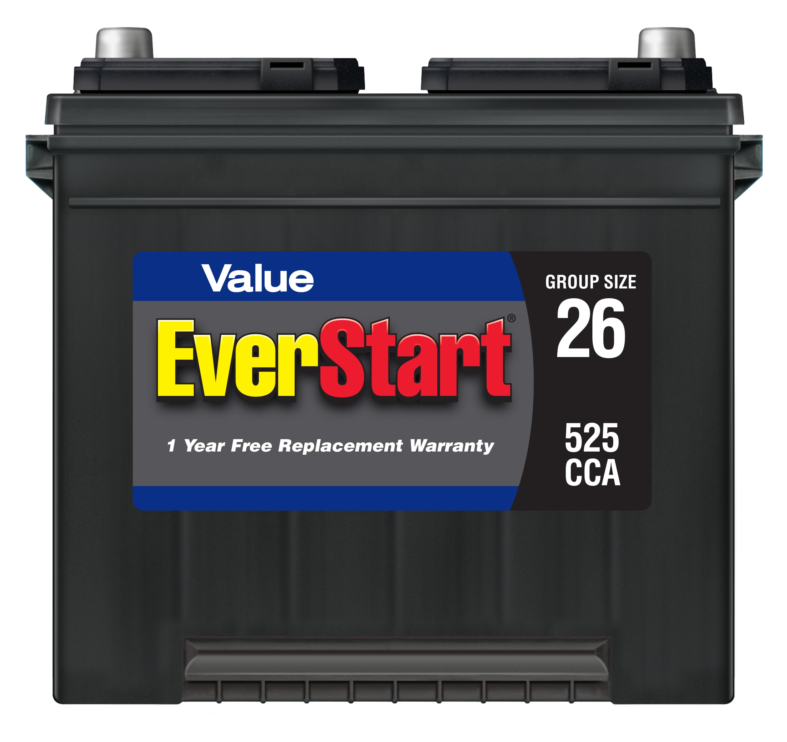 EverStart Value Lead Acid Automotive Battery, Group Size 26 (12 Volt / 525  CCA)