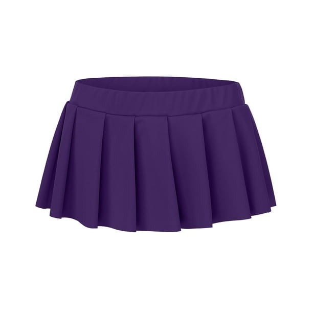 nsendm Female Skirt Adult Mini Skirt Lingerie Women s Entertainment Yoga Sport Fashion Club Low Waisted Sexy Mini Skirt Skirt Pants Purple XXL Walmart