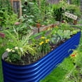 thumbnail image 2 of Olle Galvanized Raised Garden Beds Outdoor Plant Boxes Outdoor Garden 17" Tall Metal Raised Garden Bed 12-In-1 Garden Beds Outdoor for Vegetables, Cobalt Blue 17" Tall, 2 of 5