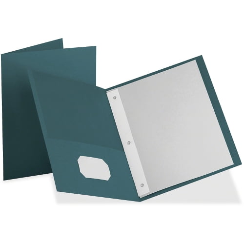 Oxford Twin Pocket 3-hole Fastener Folders - Letter - 8 1/2" x 11" Sheet Size - 135 Sheet Capacity - 3 x Tang Fastener(s