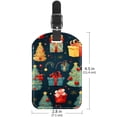 thumbnail image 6 of Square 2Pack PU Leather Merry Chrismas Cruise Luggage Tag with Privacy Cover and Name ID Tag for Travel Handbags Backpacks Luggage Tags, 6 of 6