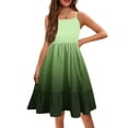 thumbnail image 2 of Girls 2025 Summer Dresses Sleeveless Sundress Casual Summer Dress with Spaghetti Straps and Flowy Hem for Beach Outings ,Sie:140, 2 of 5