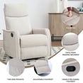 thumbnail image 6 of Aukfa Swivel Rocker Recliner Glider Chair with Heat & Massage for Adults, Living Room, Beige, 6 of 10
