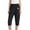 Black, variant on Womens Capris for Summer Clearance Capri Pants Knee Length Elastic Waist Pedal Pushers Dressy Casual Capri Cropped Trouser with Pockets Beige 2XL