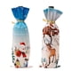 thumbnail image 1 of Funda para botella de vino navideña, bolsas reutilizables para botellas de vino compatibles con fiestas navideñas en casa, 1 of 5