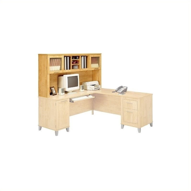 Bush Somerset Hutch For 70 Inch L Desk In Maple Cross