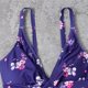 thumbnail image 3 of Traje de baño para mujer Conjunto de bikini con cuello en V y bloque de color para niña femenina (M Púrpura) FLhrweasw Para estrenar, 3 of 8