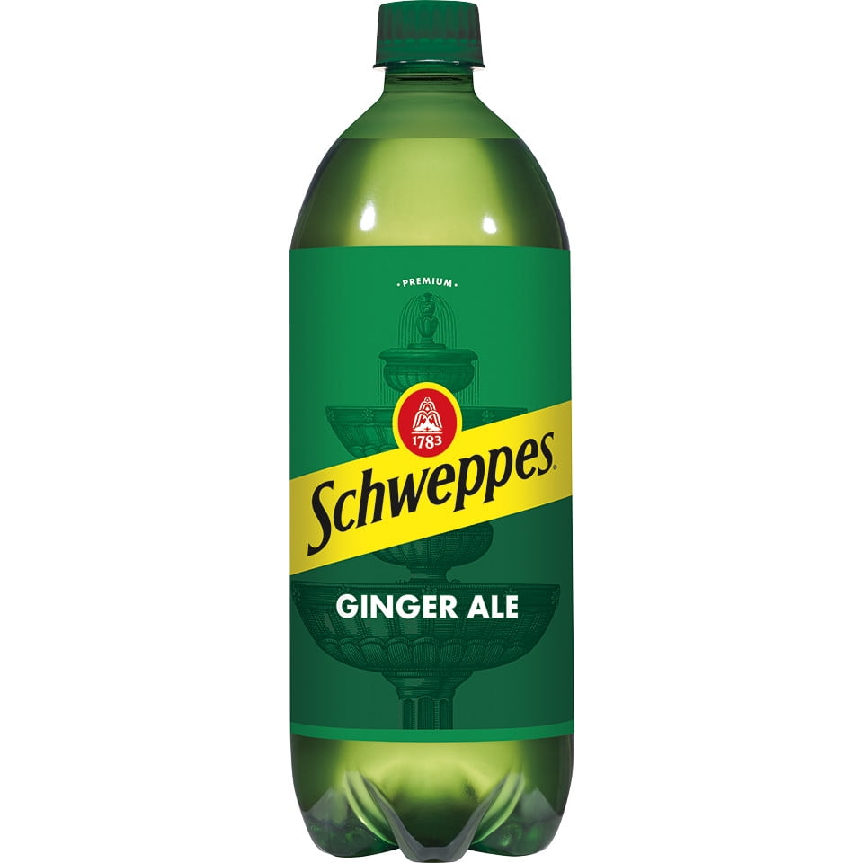 Schweppes Ginger Ale Soda, 1 L bottle