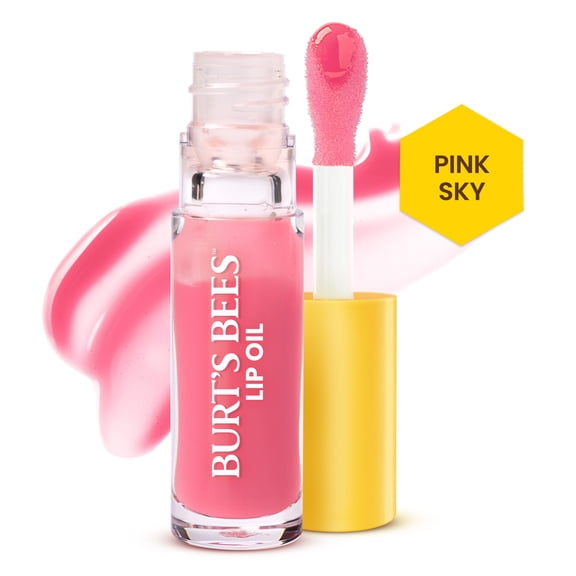 Burt's Bees Lip Oil Pink Sky, Wand Applicator, 0.15 Ounce