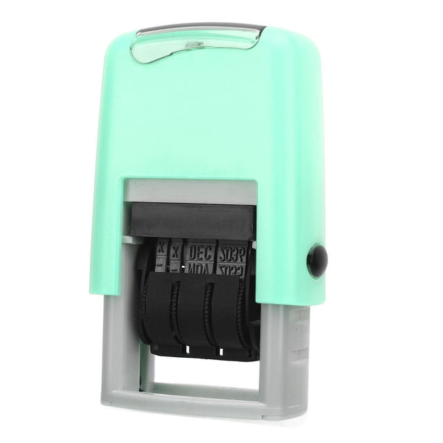 Tampon Date, Tampon Date Anglais Tampon Auto-Encriant Tampon Date avec Estampage Clair Séchage Rapide Tampon Date Réglable pour Étude Travail Vie 25x2.8mm