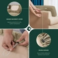 thumbnail image 3 of CHUN YI Stretch Checks Spandex Fabric Sofa Cover Non Slip Cushions Slipcover Medium, Sand, 3 of 5