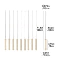 thumbnail image 3 of YSTIANN Ensemble de 40 Brochettes BBQ avec Manche en Bois Résistant à la Chaleur, Brochettes Métalliques Réutilisables pour Grillades - Aiguilles Rondes 30cm/11.81 Pouces WJ85-2160, 3 of 8
