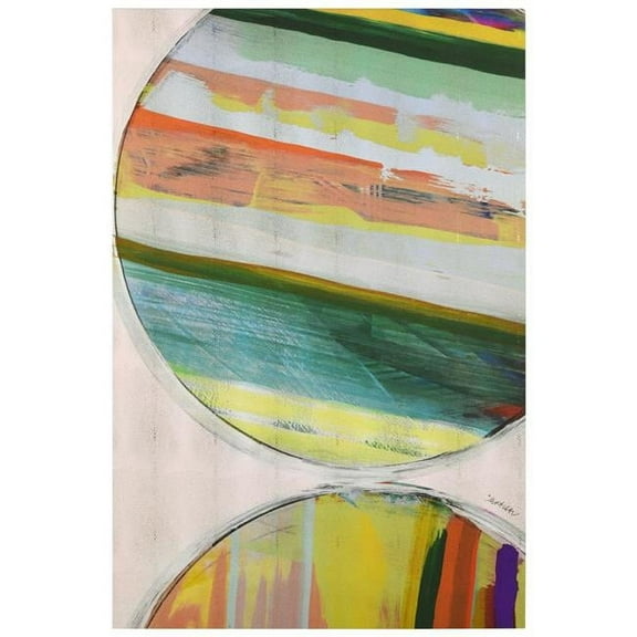 "Ethereal Spheres", Abstract Pattern Rendered on Gold Shagreen Wrapped Canvas Wall Art, sized 60"x40"