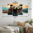 thumbnail image 4 of Designart "Geometric Majesty of Bears II" Animals Art Living Room Set, 4 of 5