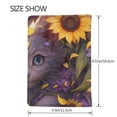 thumbnail image 3 of Pofeuu Sunshine Cute Cat Sunflower Print Travel Document Organizer Passport Holder Men Women for Family (6.5 in x 4.5 in),Wallet Holder Credit Card Clutch Bag Case, 3 of 5