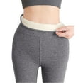 thumbnail image 4 of Chbgutlmr Fleece Lined Leggings for Women Ribbed High Waist Slim Fitted Bottom Pants Casual Warm Winter Comfy Pants, 4 of 9