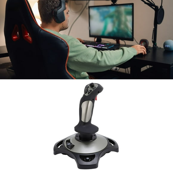 Manette Joystick de Simulateur de Vol, Bâton de Jeu à Force de Vibration Réglable pour 7 8 10 11