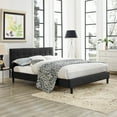 thumbnail image 5 of Ergode Linnea Queen Faux Leather Bed - Black, 5 of 5
