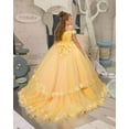 thumbnail image 2 of Drtj Kids Teens Flower Girl Dress Appliques - Tulle Princess Pageant Long Ball Gown Dresses, 2 of 7
