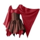 thumbnail image 5 of Disfraces de mujer Vestidos de corsé de manga larga retro gótico Vestido de manga larga con cuello redondo a media pantorrilla Pompotops hdfakjf5064, 5 of 7