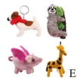 thumbnail image 1 of Animal Felt Handmade Chain Keyring Gift Wool Fluffy New U1U4, 1 of 9