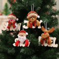 thumbnail image 4 of Christmas Decor Wooden Letter Snowman Tree Hanging Ornaments DIY Gift Santa Claus Elk Reindeer Toy Doll Hang Decorations Navidad, 4 of 5
