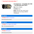 thumbnail image 2 of A/C Compressor - Compatible with 1988 - 1993 Mercedes-Benz 300TE 1989 1990 1991 1992, 2 of 2