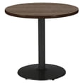 thumbnail image 3 of KFI Studios Mode 3' Round Dining Table, Studio Teak, Black Base, 3 of 3
