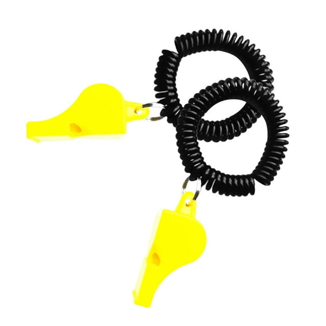jinwen 2 Pcs Sifflet de Survie Bobine de Poignet Urgence Plongée sous-Marine Jaune