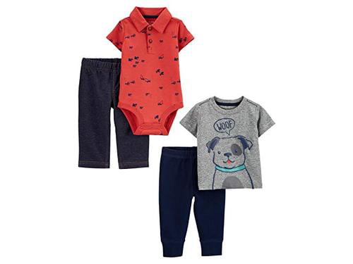 Simple Joys by Carter's Baby Boy 4-Piece Fleece Jacket w/Pants Set Size 3-6M 