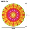 thumbnail image 6 of Colorful Tie Dye Mandala Pattern Round Tablecloth 60"x60",Wrinkle Wipeable Table Cloth for Kitchen Dining Room Picnic Patio Party, 6 of 6