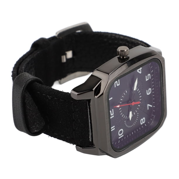 Reloj De Cuarzo Informal Para Hombres, Reloj Para Hombres Correa De Cuero De PU Aspecto De Moda Fácil De Leer Para Correr