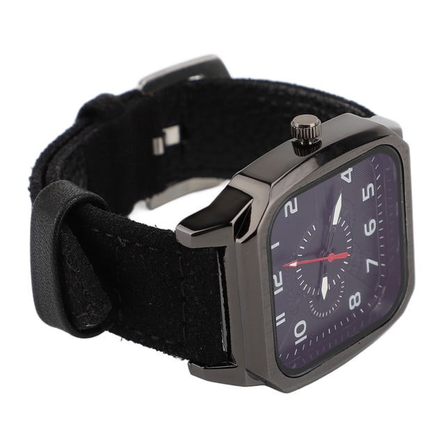 Reloj De Cuarzo Informal Para Hombres, Reloj Para Hombres Correa De Cuero De PU Aspecto De Moda Fácil De Leer Para Correr