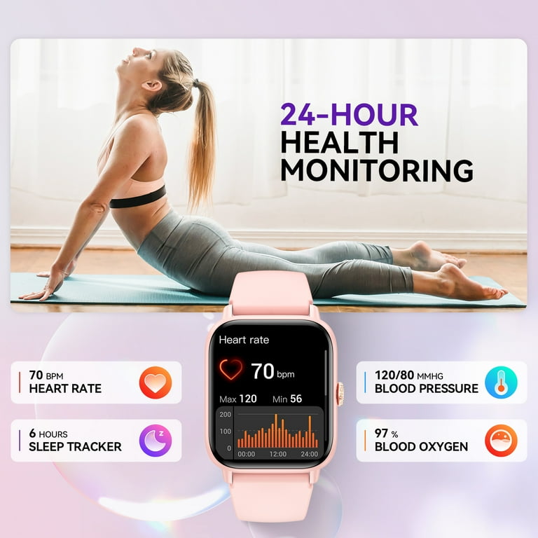 Smart Watch for Women Men with Bluetooth Call 1.83 Big Screen Smartwatch Fitness Tracker IP67 Waterproof smart watches for Android iOS Walmart