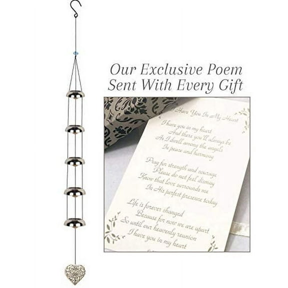 Send A Loving Memories Sympathy Gift: Lovely Heart Peaceful Sounding Wind Chime Send Sympathy Gift for Funeral Or Memorial When Someone Loses A Loved One