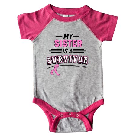 

Inktastic My Sister is a Survivor Breast Cancer Awareness Gift Baby Boy or Baby Girl Bodysuit