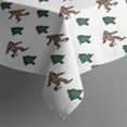 thumbnail image 3 of White Bigfoot and Pine Tree Pattern Rectangle Tablecloth 60"x84",Waterproof Polyester Rectangle Table Cloth, Wipeable Spillproof Polyester Tablecloth for Dining, Camping, Indoor and Outdoor, 3 of 5